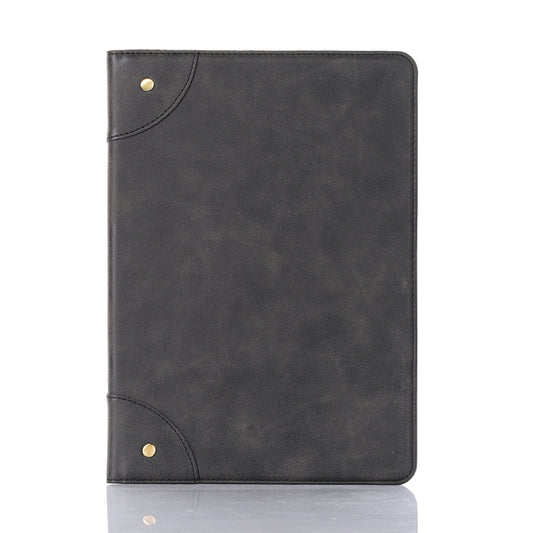 For iPad 10.2 / 10.5 Retro Book Style Horizontal Flip Leather Case with Holder & Card Slots & Wallet(Black) - iPad 10.2 Cases by buy2fix | Online Shopping UK | buy2fix