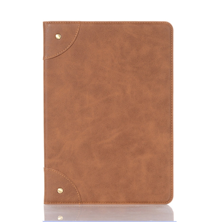 For iPad 10.2 / 10.5 Retro Book Style Horizontal Flip Leather Case with Holder & Card Slots & Wallet(Brown) - iPad 10.2 Cases by buy2fix | Online Shopping UK | buy2fix