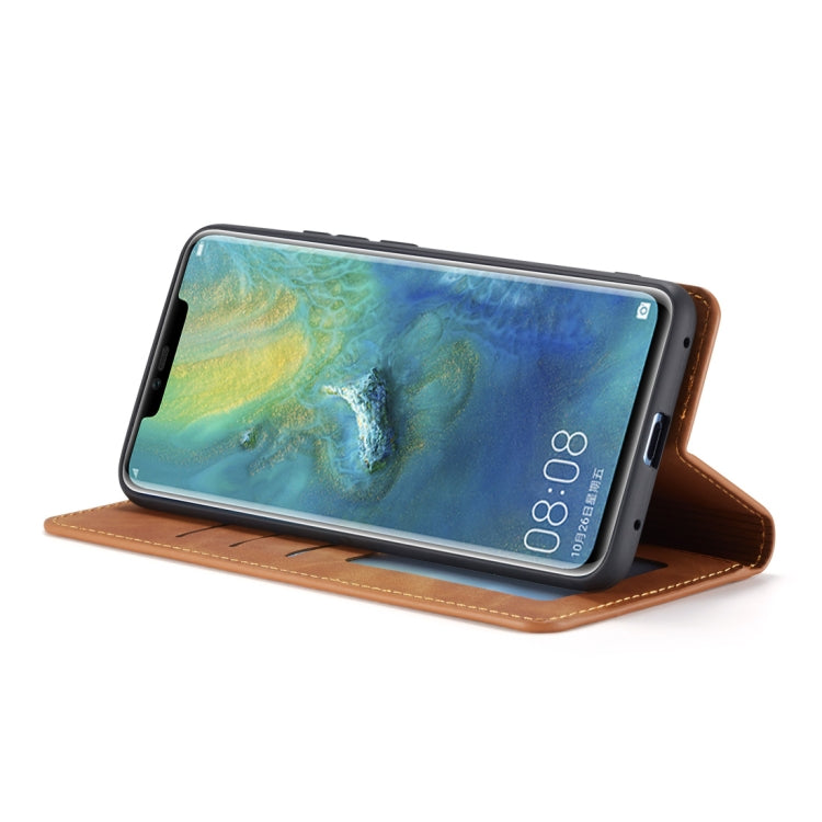 For Huawei Mate 20 Pro Forwenw Dream Series Oil Edge Strong Magnetism Horizontal Flip Leather Case with Holder & Card Slots & Wallet & Photo Frame(Brown) - Huawei Cases by Forwenw | Online Shopping UK | buy2fix