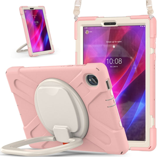 For Lenovo Tab K10 / M10 Plus Silicone + PC Protective Tablet Case(Cherry Blossom Pink) - Lenovo by buy2fix | Online Shopping UK | buy2fix