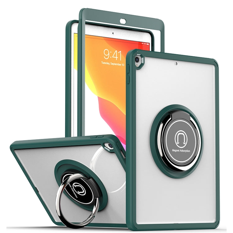 Shadow PC Tablet Case with Ring Holde For iPad 10.2 / 10.5 2019 / 2020(Dark Green) - iPad Pro 10.5 inch Cases by buy2fix | Online Shopping UK | buy2fix