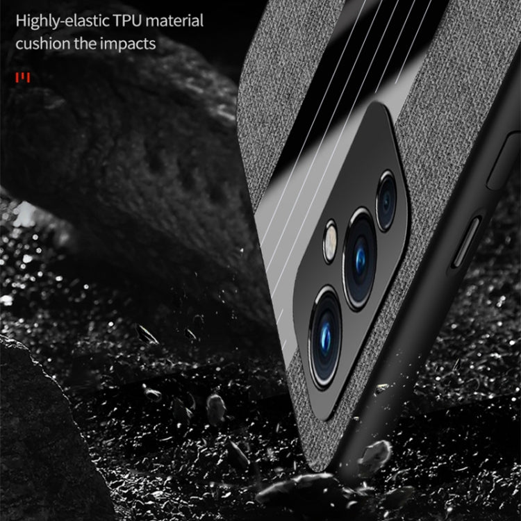 For OnePlus 9 XINLI Stitching Cloth Texture TPU Phone Case with Ring Holder(Grey) by XINLI