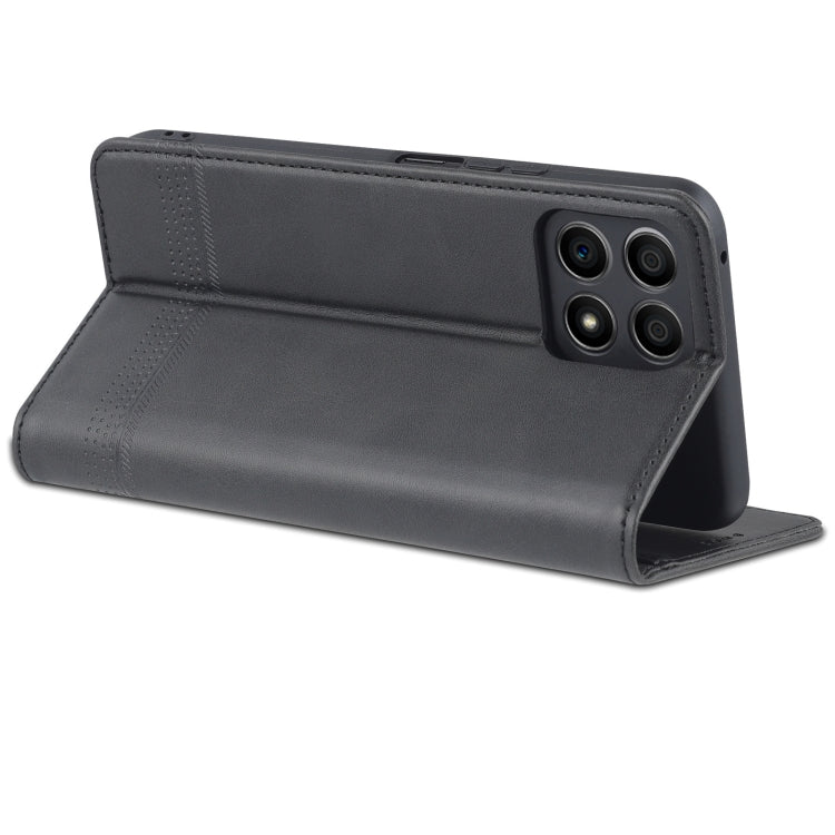 For Honor X30i AZNS Magnetic Calf Texture Horizontal Flip Leather Phone Case(Black) - Honor Cases by AZNS | Online Shopping UK | buy2fix