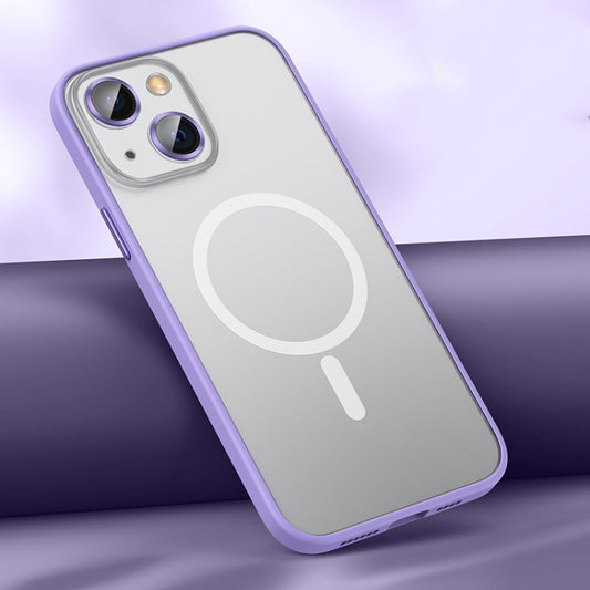 For iPhone 12 MagSafe Matte Phone Case(Purple) - iPhone 12 / 12 Pro Cases by buy2fix | Online Shopping UK | buy2fix