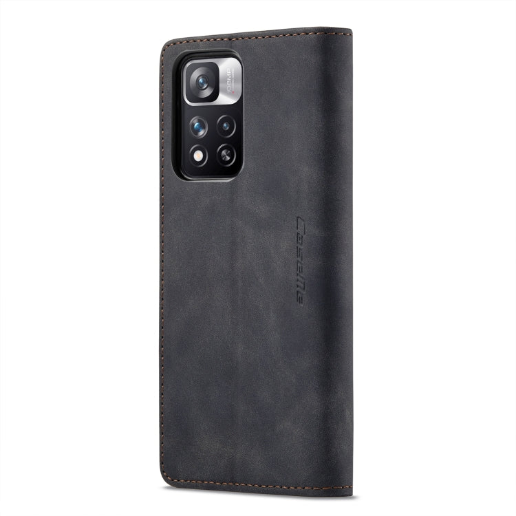 For Xiaomi Redmi Note 11 Pro Global/Redmi Note 11 Pro 5G Global CaseMe 013 Multifunctional Horizontal Flip Leather Phone Case(Black) - Xiaomi Cases by CaseMe | Online Shopping UK | buy2fix