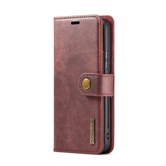 For Samsung Galaxy S22+ 5G DG.MING Crazy Horse Texture Detachable Magnetic Leather Phone Case(Red) by DG.MING
