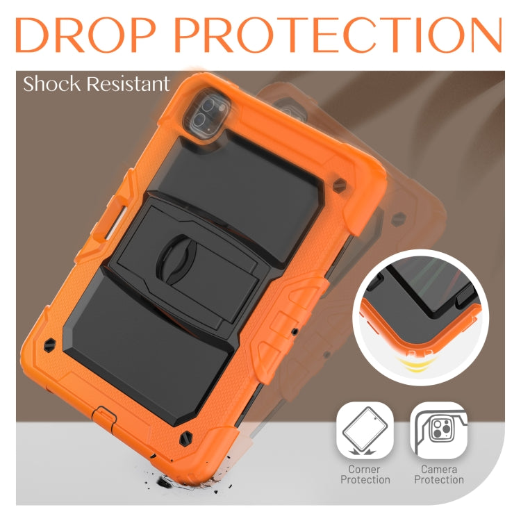 For iPad Pro 11 2022 / 2021 / 2020 / 2018 Silicone + PC Tablet Case with Holder(Orange) - iPad Pro 11 (2022/2021) Cases by buy2fix | Online Shopping UK | buy2fix