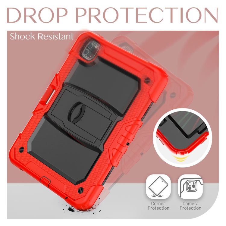 For iPad Pro 11 2022 / 2021 / 2020 / 2018 Silicone + PC Tablet Case with Holder(Red) - iPad Pro 11 (2022/2021) Cases by buy2fix | Online Shopping UK | buy2fix