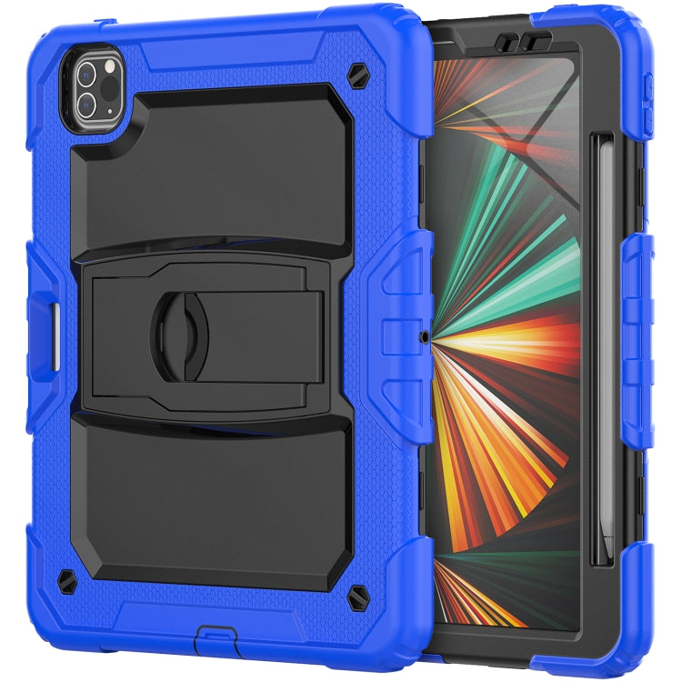 For iPad Pro 11 2022 / 2021 / 2020 / 2018 Silicone + PC Tablet Case with Holder(Dark Blue) - iPad Pro 11 (2022/2021) Cases by buy2fix | Online Shopping UK | buy2fix