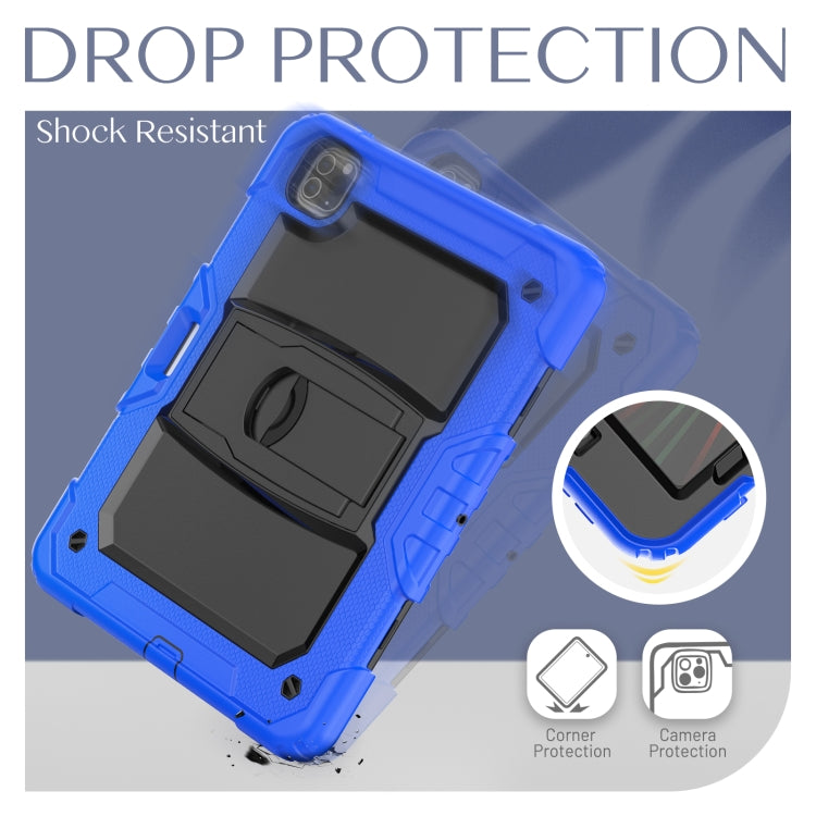 For iPad Pro 11 2022 / 2021 / 2020 / 2018 Silicone + PC Tablet Case with Holder(Dark Blue) - iPad Pro 11 (2022/2021) Cases by buy2fix | Online Shopping UK | buy2fix