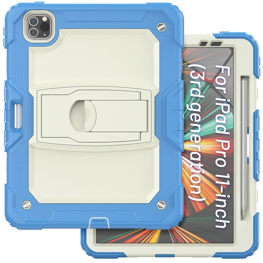 For iPad Pro 11 2022 / 2021 / 2020 / 2018 Silicone + PC Tablet Case with Holder(Light Blue) - iPad Pro 11 (2022/2021) Cases by buy2fix | Online Shopping UK | buy2fix
