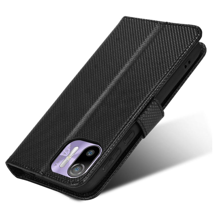 For Ulefone Note 6/ Note 6P Diamond Texture Leather Phone Case(Black) by buy2fix