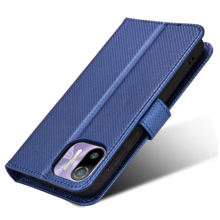 For Ulefone Note 6/ Note 6P Diamond Texture Leather Phone Case(Blue) by buy2fix