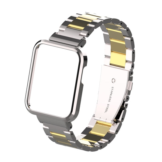 For Xiaomi Mi Watch Lite / Redmi Watch Three-Bead Metal Watchband(Silver+Gold) by buy2fix