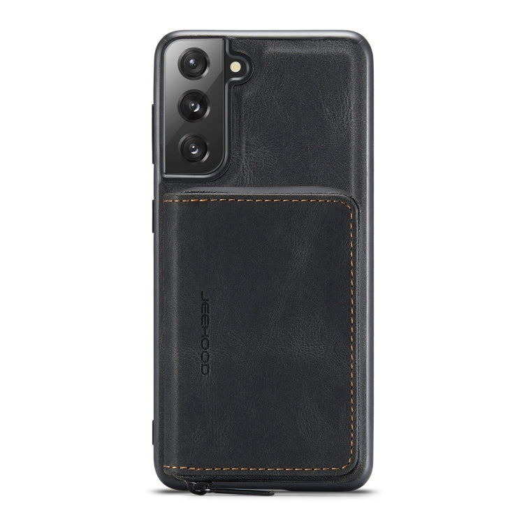For Samsung Galaxy S22 5G JEEHOOD Magnetic Zipper Horizontal Flip Phone Leather Case(Black) - Galaxy S22 5G Cases by JEEHOOD | Online Shopping UK | buy2fix