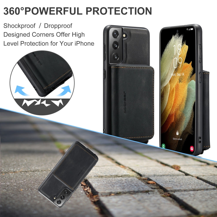 For Samsung Galaxy S22 5G JEEHOOD Magnetic Zipper Horizontal Flip Phone Leather Case(Black) - Galaxy S22 5G Cases by JEEHOOD | Online Shopping UK | buy2fix