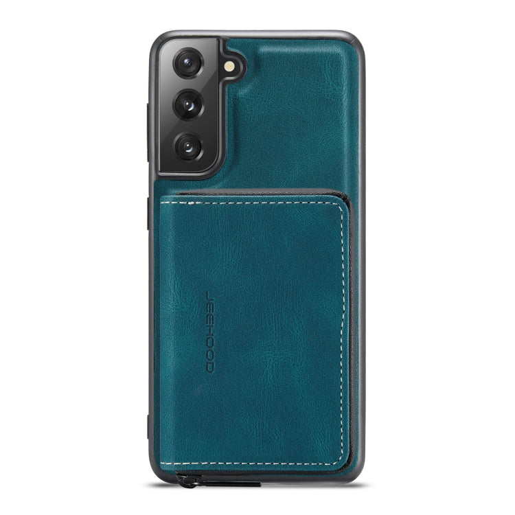 For Samsung Galaxy S22 5G JEEHOOD Magnetic Zipper Horizontal Flip Phone Leather Case(Blue) - Galaxy S22 5G Cases by JEEHOOD | Online Shopping UK | buy2fix