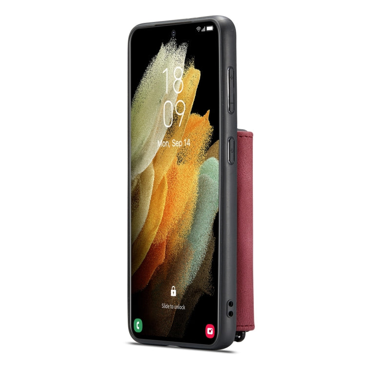 For Samsung Galaxy S22 5G JEEHOOD Magnetic Zipper Horizontal Flip Phone Leather Case(Red) - Galaxy S22 5G Cases by JEEHOOD | Online Shopping UK | buy2fix
