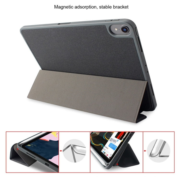 For iPad 9.7 Mutural Exquisite Series Cloth Texture PU+TPU Leather Case with 3-Fold Holder & Pen Slot & Sleep & Wake-up Function(Green) - iPad Pro 9.7 inch Cases by Mutural | Online Shopping UK | buy2fix