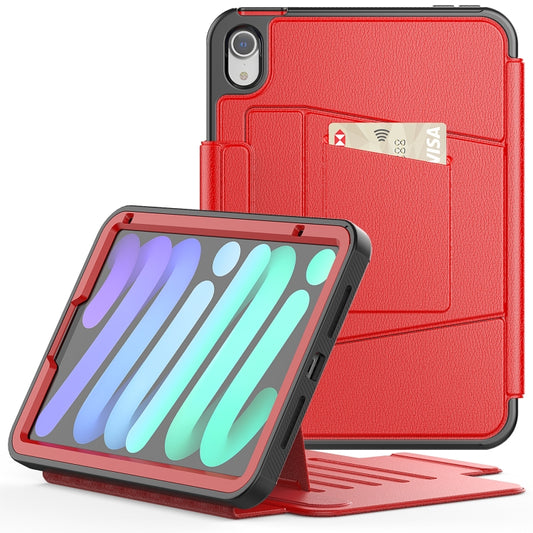 For iPad mini 6 / mini 2024 Smart B Magnetic Leather Tablet Case(Red) - iPad mini 6 Cases by buy2fix | Online Shopping UK | buy2fix