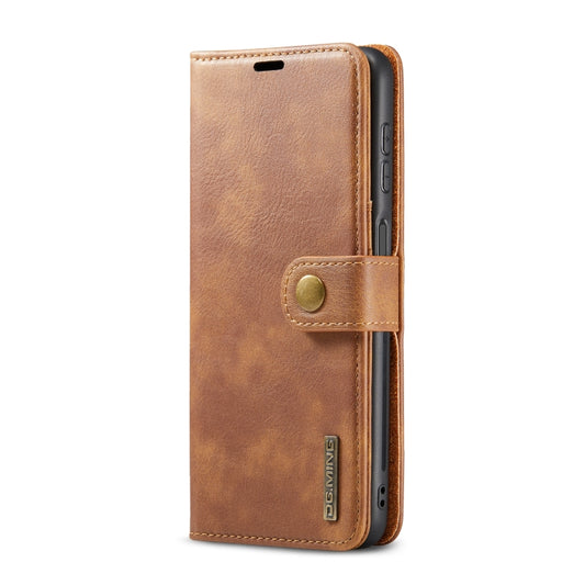 For Samsung Galaxy A13 4G DG.MING Crazy Horse Texture Detachable Magnetic Leather Phone Case(Brown) by DG.MING