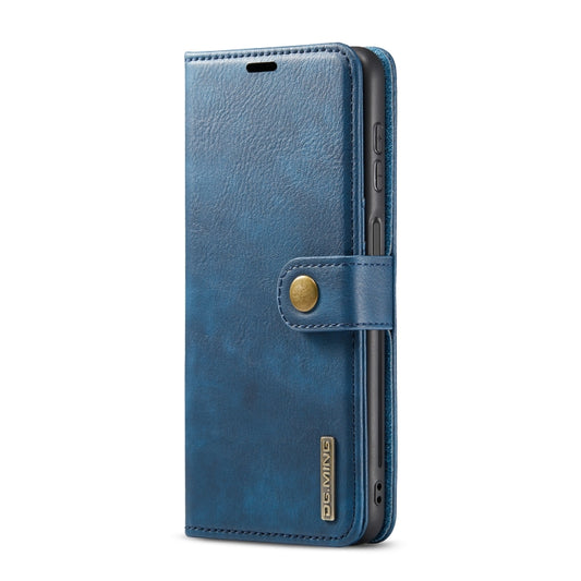 For Samsung Galaxy A13 4G DG.MING Crazy Horse Texture Detachable Magnetic Leather Phone Case(Blue) by DG.MING