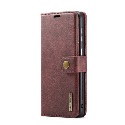 For Samsung Galaxy A33 5G DG.MING Crazy Horse Texture Detachable Magnetic Leather Phone Case(Red) by DG.MING