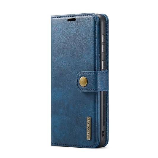 For Samsung Galaxy A33 5G DG.MING Crazy Horse Texture Detachable Magnetic Leather Phone Case(Blue) by DG.MING