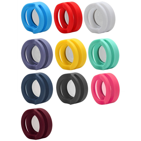 Pet Collar Anti-scratch Shockproof Silicone Case For AirTag, Size:34.1x34.1x18.2mm(wine Red) by Mutural