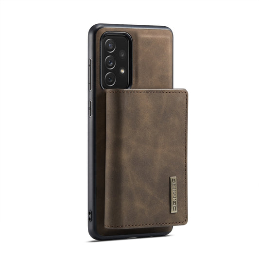For Samsung Galaxy A33 5G DG.MING M1 Series 3-Fold Multi Card Wallet Phone Case(Coffee) by DG.MING