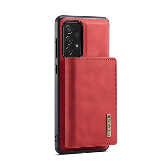 For Samsung Galaxy A73 5G DG.MING M1 Series 3-Fold Multi Card Wallet Phone Case(Red) by DG.MING
