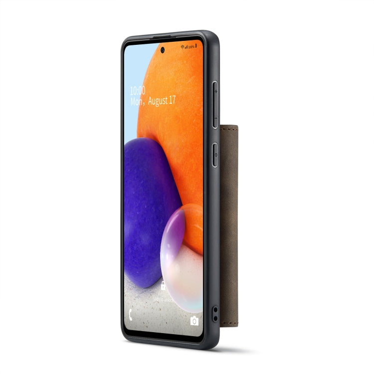 For Samsung Galaxy A73 5G DG.MING M1 Series 3-Fold Multi Card Wallet Phone Case(Coffee) - Galaxy Phone Cases by DG.MING | Online Shopping UK | buy2fix