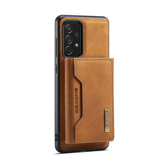 For Samsung Galaxy A73 5G DG.MING M2 Series 3-Fold Multi Card Bag + Phone Case(Brown) by DG.MING