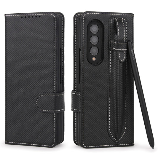 For Samsung Galaxy Z Fold3 5G 2 in 1 Split Folding Leather Phone Case(Twill Black) - Galaxy Phone Cases by buy2fix | Online Shopping UK | buy2fix