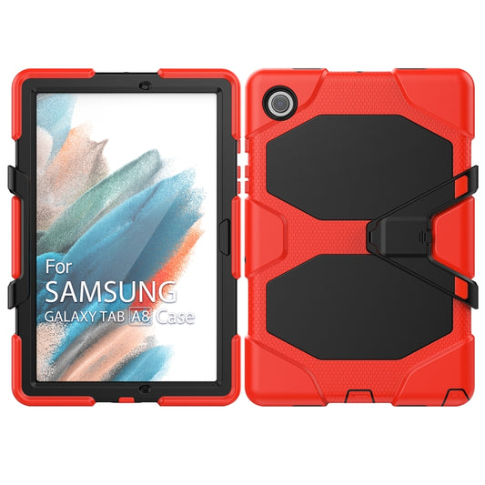 For Samsung Galaxy Tab A8 10.5 2021 X200 / X205 Colorful Silicon + PC Tablet Case(Red) - Other Galaxy Tab PC by buy2fix | Online Shopping UK | buy2fix
