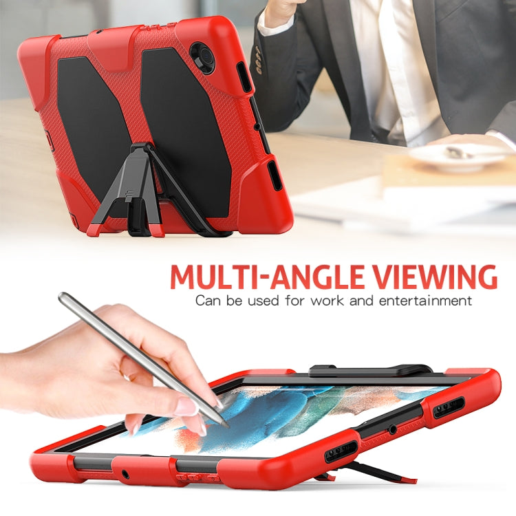 For Samsung Galaxy Tab A8 10.5 2021 X200 / X205 Colorful Silicon + PC Tablet Case(Red) - Other Galaxy Tab PC by buy2fix | Online Shopping UK | buy2fix