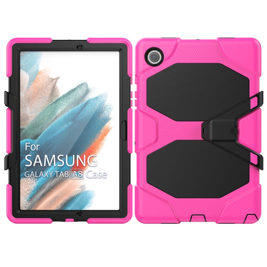 For Samsung Galaxy Tab A8 10.5 2021 X200 / X205 Colorful Silicon + PC Tablet Case(Rose Red) - Other Galaxy Tab PC by buy2fix | Online Shopping UK | buy2fix