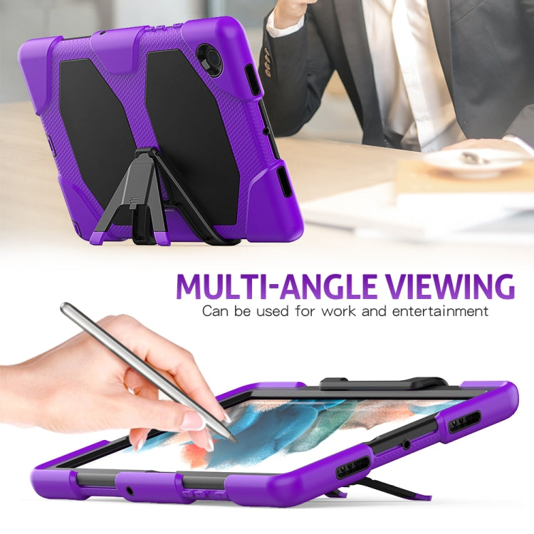 For Samsung Galaxy Tab A8 10.5 2021 X200 / X205 Colorful Silicon + PC Tablet Case(Purple) - Other Galaxy Tab PC by buy2fix | Online Shopping UK | buy2fix