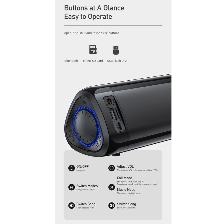 awei Y333 TWS Desktop Wireless Bluetooth Speaker(Black) - Desktop Speaker by awei | Online Shopping UK | buy2fix