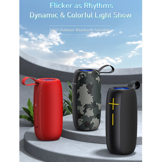 awei Y370 Outdoor Waterproof Bluetooth Speaker with Colorful Light(Red) - Desktop Speaker by awei | Online Shopping UK | buy2fix