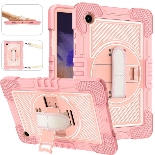 For Samsung Galaxy Tab A8 10.5 2021 360 Degree Rotation Contrast Color Silicone + PC Tablet Case(Rose Gold) - Other Galaxy Tab PC by buy2fix | Online Shopping UK | buy2fix
