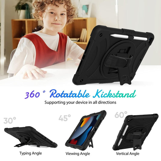 For iPad 10.2 2021 / 2020 / 2019 PC + Silicone Combination Tablet Case(Black) - iPad 10.2 Cases by buy2fix | Online Shopping UK | buy2fix