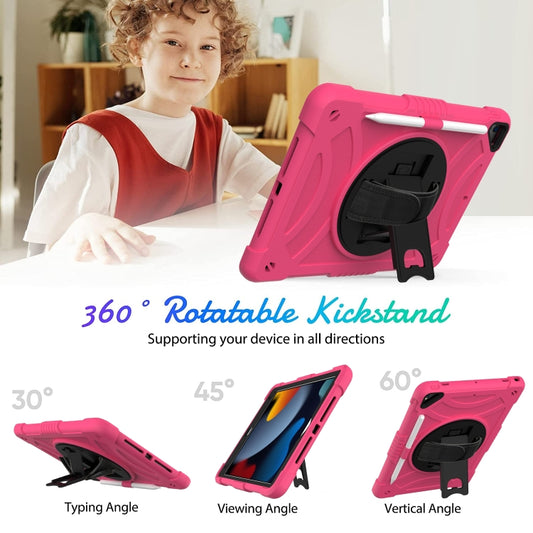 For iPad 10.2 2021 / 2020 / 2019 PC + Silicone Combination Tablet Case(Rose Red) - iPad 10.2 Cases by buy2fix | Online Shopping UK | buy2fix