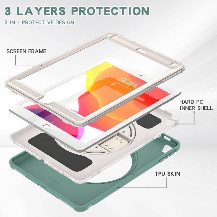360 Degree Rotation PC + TPU Tablet Case For iPad 9.7 2018 / 2017(Jade Green) - iPad 9.7 (2018) & (2017) Cases by buy2fix | Online Shopping UK | buy2fix