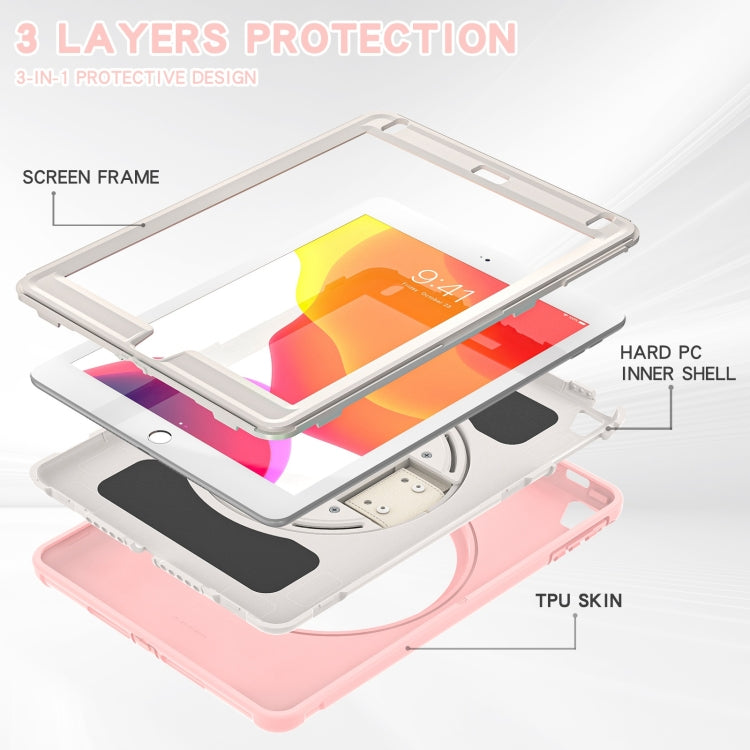 360 Degree Rotation PC + TPU Tablet Case For iPad 9.7 2018 / 2017(Cherry Blossoms Pink) - iPad 9.7 (2018) & (2017) Cases by buy2fix | Online Shopping UK | buy2fix