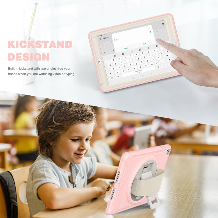 360 Degree Rotation PC + TPU Tablet Case For iPad 9.7 2018 / 2017(Cherry Blossoms Pink) - iPad 9.7 (2018) & (2017) Cases by buy2fix | Online Shopping UK | buy2fix