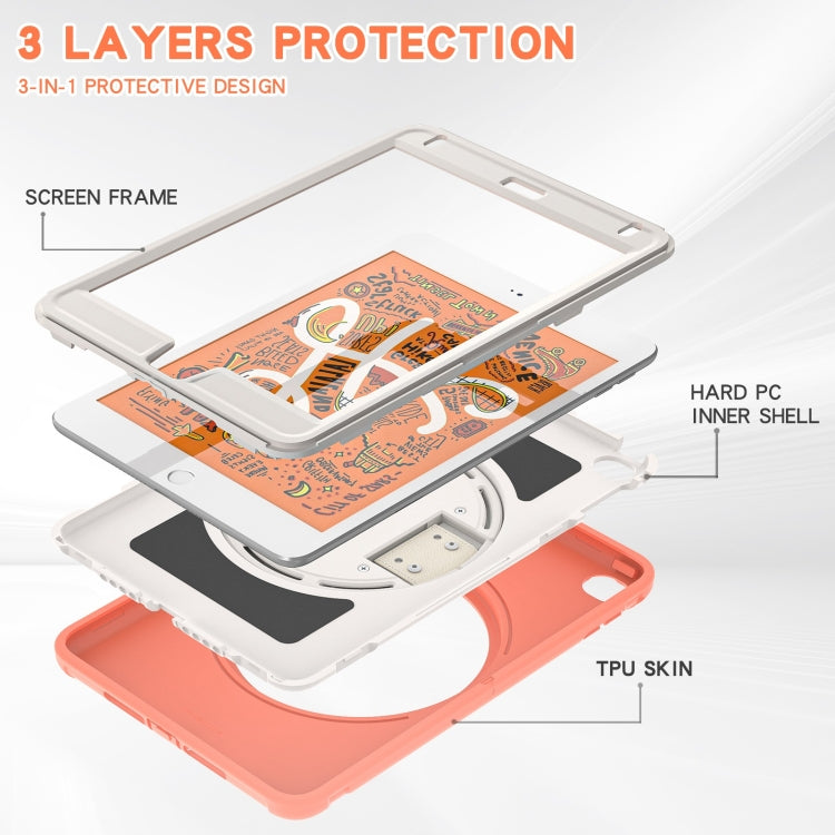 360 Degree Rotation PC + TPU Tablet Case For iPad mini 5 / 4(Coral Orange) - iPad mini (2019) / mini 5 Cases by buy2fix | Online Shopping UK | buy2fix