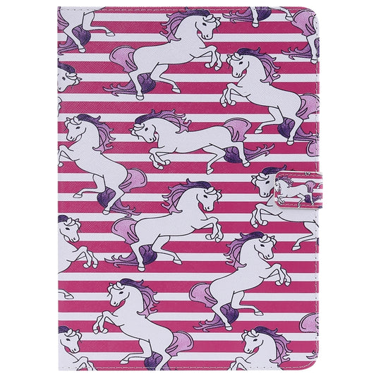 For iPad Pro 11 (2018) Colored Drawing Pattern Horizontal Flip PU Leather Case with Holder & Card Slots & Wallet(Horse) - iPad Pro 11 (2018) Cases by buy2fix | Online Shopping UK | buy2fix