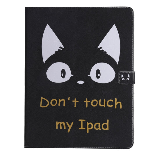 for iPad Pro 12.9 (2018) Colored Drawing Pattern Horizontal Flip PU Leather Case with Holder & Card Slots & Wallet (Cat Ears) - iPad Pro 12.9 (2018) Cases by buy2fix | Online Shopping UK | buy2fix