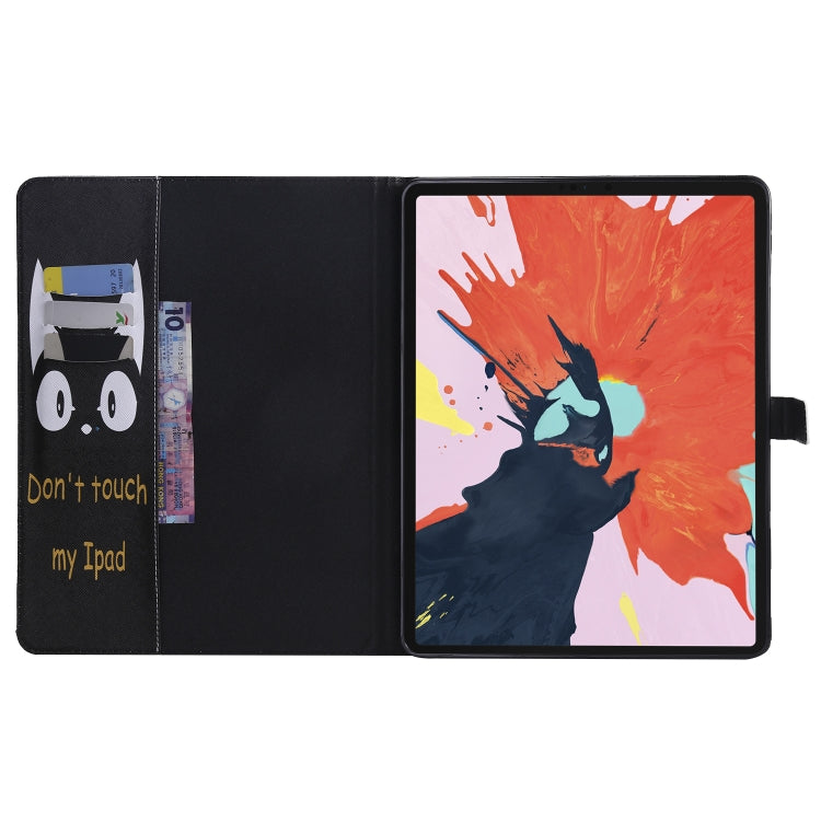for iPad Pro 12.9 (2018) Colored Drawing Pattern Horizontal Flip PU Leather Case with Holder & Card Slots & Wallet (Cat Ears) - iPad Pro 12.9 (2018) Cases by buy2fix | Online Shopping UK | buy2fix